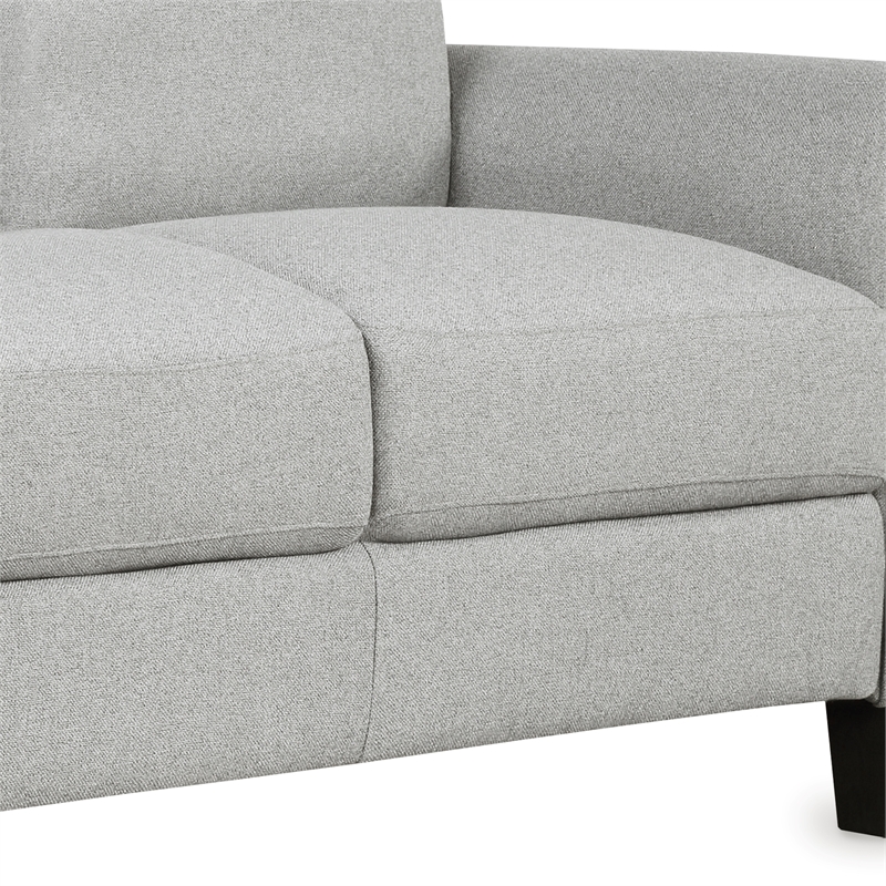 Afuera Living 3-Seat Linen Fabric Sofa with Hardwood Frame in Light Grey