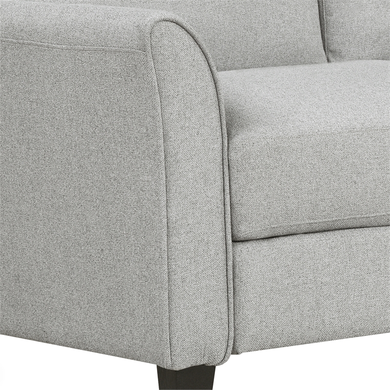 Afuera Living 3-Seat Linen Fabric Sofa with Hardwood Frame in Light Grey