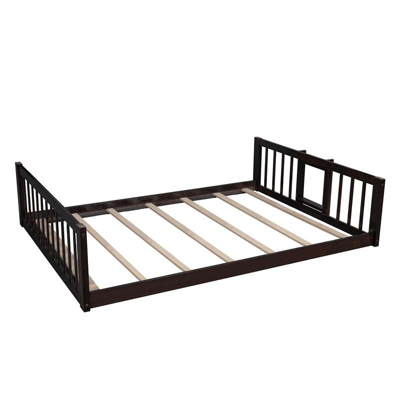 Afuera Living Full Triple Bunk Bed with Built-in Ladder & Slide 78.7x57.9x76.5