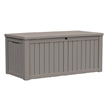 Afuera Living 120-Gallon Light Coffee Lockable Weatherproof Outdoor Storage Box