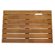 Afuera Living Natural Non-Slip Waterproof Teak Shower Mat 24x16 Inches