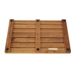 Afuera Living Natural Non-Slip Waterproof Teak Shower Mat 24x16 Inches