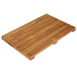 Afuera Living Natural Non-Slip Waterproof Teak Shower Mat 24x16 Inches