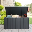 Afuera Living 150-Gallon Black PP Lockable Outdoor Waterproof Storage Box
