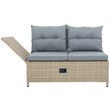 Afuera Living 4-Piece Outdoor Patio Wicker Rattan Sofa Set with Adjustable Backs
