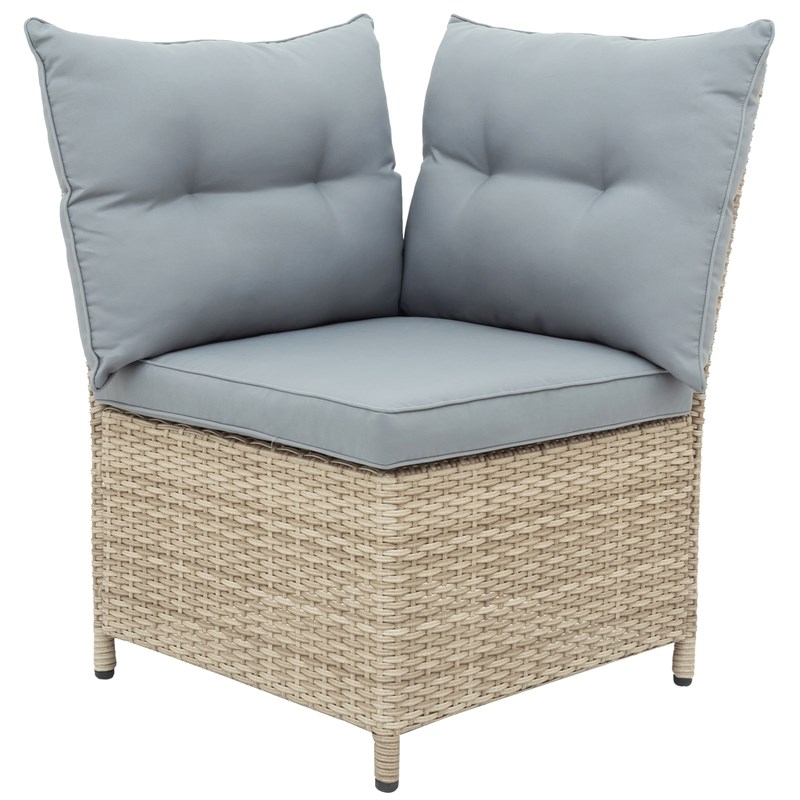 Afuera Living 4-Piece Outdoor Patio Wicker Rattan Sofa Set with Adjustable Backs