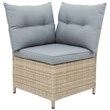Afuera Living 4-Piece Outdoor Patio Wicker Rattan Sofa Set with Adjustable Backs