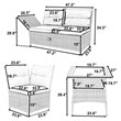 Afuera Living 4-Piece Outdoor Patio Wicker Rattan Sofa Set with Adjustable Backs