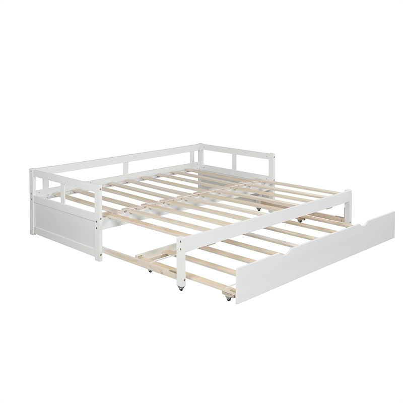 Afuera Living Extending Twin-to-King Daybed with Trundle in White
