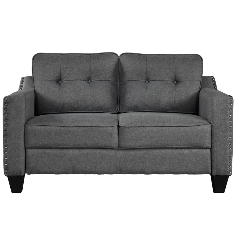 Afuera Living 3-Piece Linen Sectional Sofa Set with Tufted Cushions