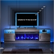 Afuera Living 70-Inch Gray TV Stand with 36-Inch Electric Fireplace