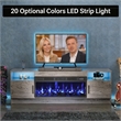 Afuera Living 70-Inch Gray TV Stand with 36-Inch Electric Fireplace