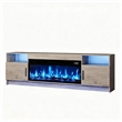 Afuera Living 70-Inch Gray TV Stand with 36-Inch Electric Fireplace