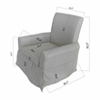 Afuera Living Pink Linen 360 Swivel Barrel Accent Chair with Rocking