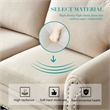 Afuera Living Beige Linen Upholstered Sofa with Built-In Storage