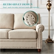 Afuera Living Beige Linen Upholstered Sofa with Built-In Storage