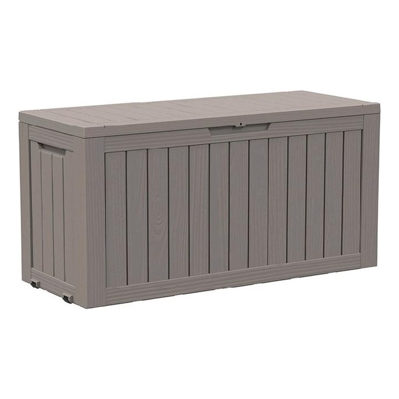 Afuera Living 72-Gallon Weatherproof Outdoor Storage Box in Light Coffee