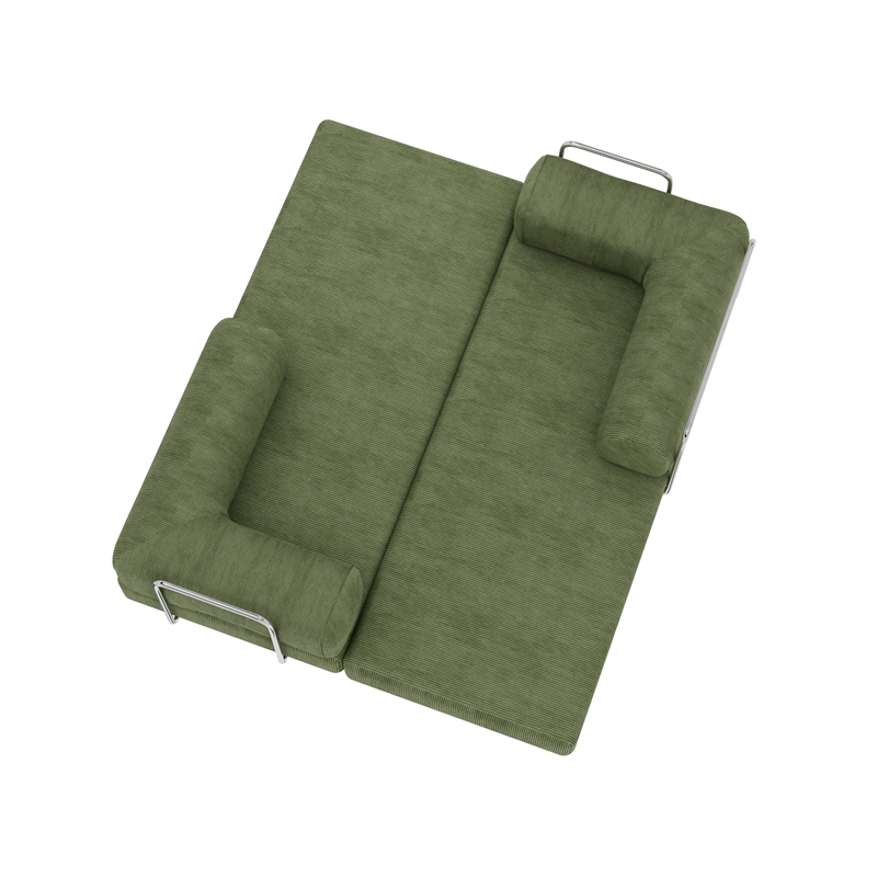Afuera Living 82-Inch Green Sleeper Sofa Bed with Steel Frame