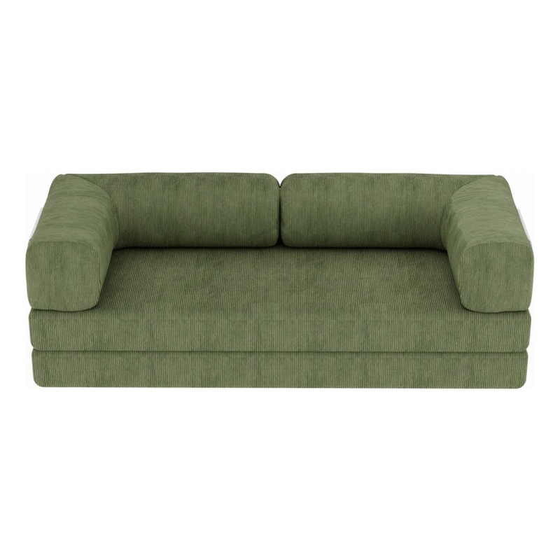Afuera Living 82-Inch Green Sleeper Sofa Bed with Steel Frame