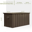 Afuera Living 150-Gallon Brown Waterproof Outdoor Storage Box