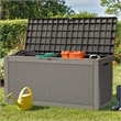 Afuera Living 60-Gallon Weatherproof Outdoor Storage Box in Light Coffee