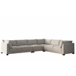 Afuera Living Contemporary White Fabric Modular Left-Arm Sofa Section