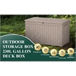 Afuera Living 230-Gallon Light Coffee Waterproof Outdoor Storage Box