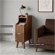 Afuera Living Contemporary 40-Inch Brown Slim Nightstand with 2 Drawers