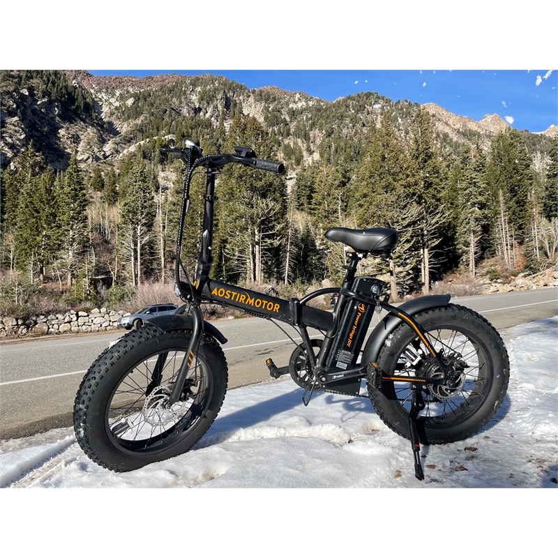 Afuera Living 500W Folding Electric Bike with 20-Inch Fat Tires