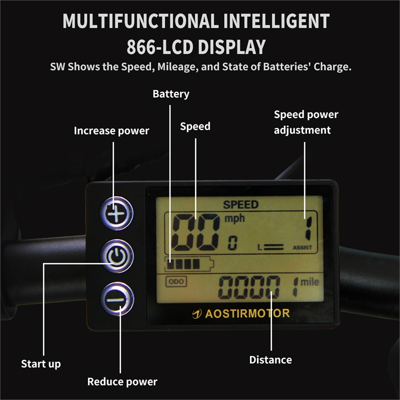 Afuera Living 500W Folding Electric Bike with 20-Inch Fat Tires