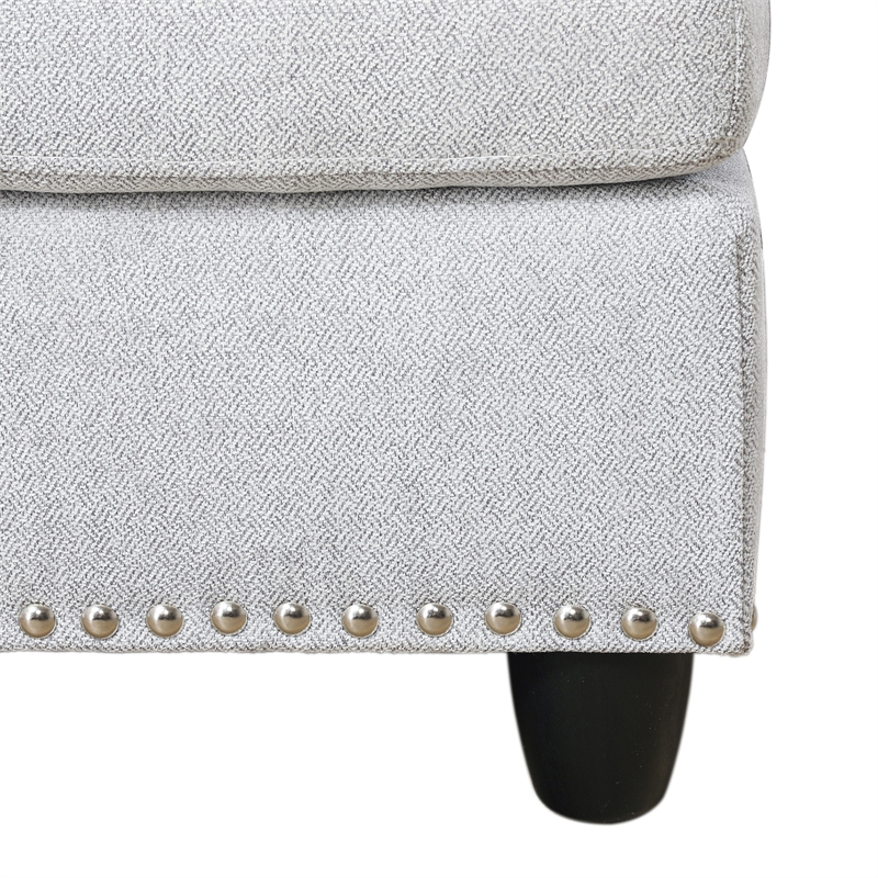 Afuera Living Gray White Flannel 3-Piece Living Room Sofa Set