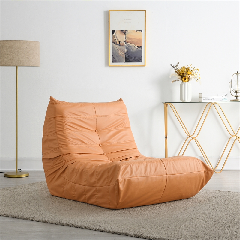 Afuera Living Contemporary Orange Full Foam-Filled Lounge Chair