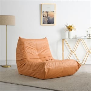 Afuera Living Contemporary Orange Full Foam-Filled Lounge Chair