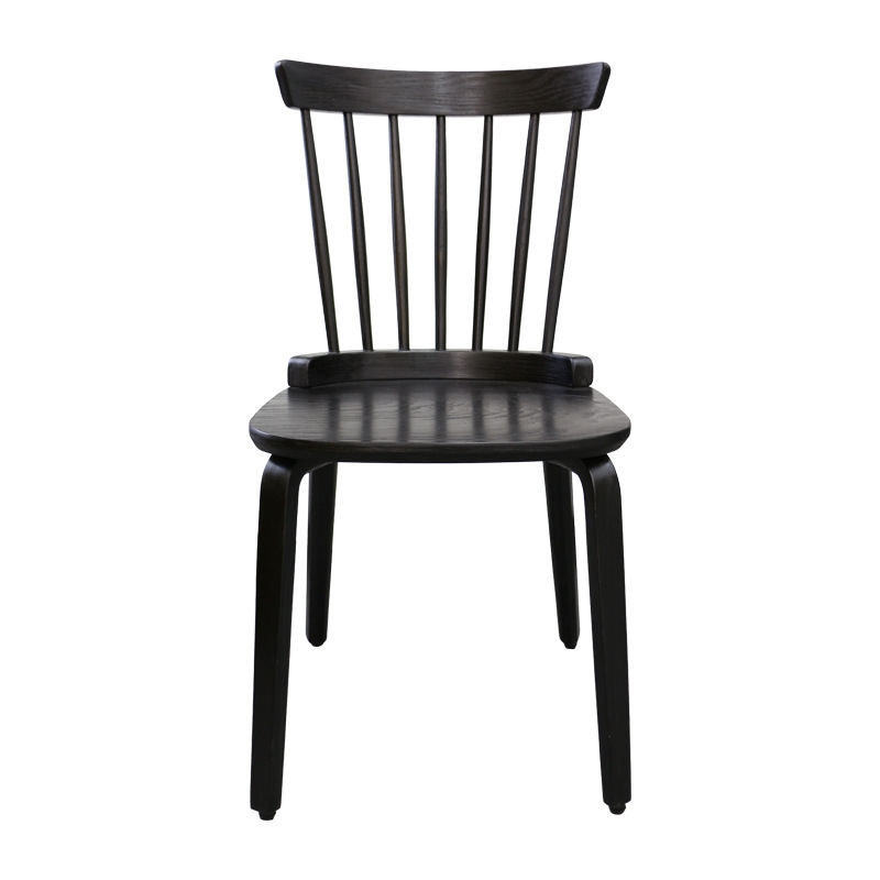 Afuera Living Contemporary Black Plywood Windsor Dining Chair Set of 2