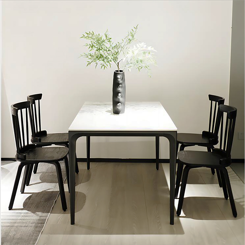 Afuera Living Contemporary Black Plywood Windsor Dining Chair Set of 2