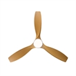 Afuera Living 52-Inch LED Ceiling Fan with Brown Wood Grain Blades
