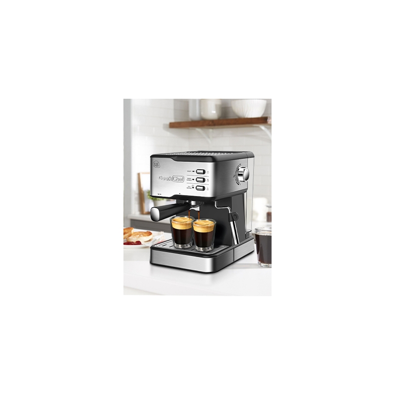 Afuera Living 20-Bar Espresso Machine with Milk Frother in Silver