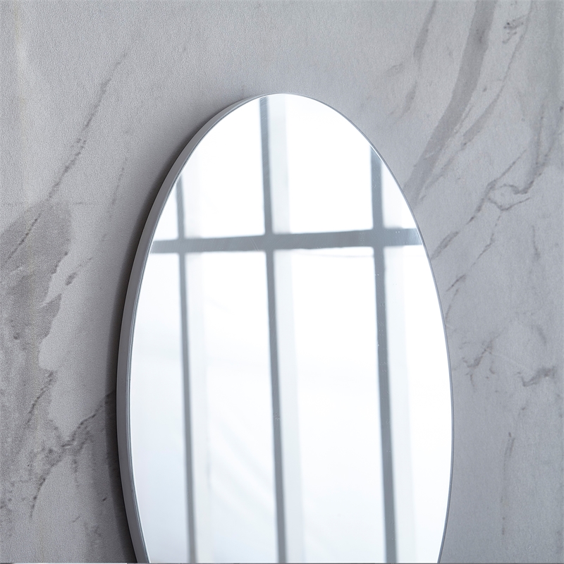 Afuera Living Contemporary Frameless Oval Wall-Mounted Accent Mirror