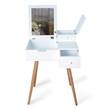 Afuera Living Contemporary White 24-Inch Vanity Table with Flip Mirror