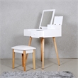 Afuera Living Contemporary White 24-Inch Vanity Table with Flip Mirror