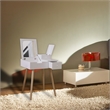 Afuera Living Contemporary White 24-Inch Vanity Table with Flip Mirror