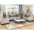Afuera Living Contemporary Beige 3-Piece Linen Sectional Sofa Set