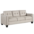 Afuera Living Contemporary Beige 3-Piece Linen Sectional Sofa Set