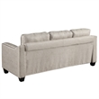 Afuera Living Contemporary Beige 3-Piece Linen Sectional Sofa Set