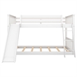 Afuera Living White Full-Over-Full Bunk Bed with Slide and Ladder