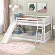 Afuera Living White Full-Over-Full Bunk Bed with Slide and Ladder