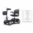 Afuera Living Contemporary Compact 4-Wheel Electric Mobility Scooter