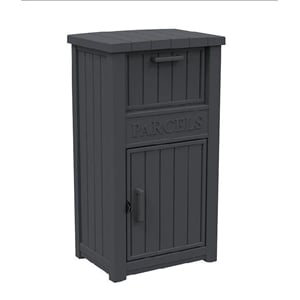 Afuera Living 48-Gallon Light Coffee Lockable Resin Delivery Box