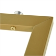 Afuera Living Clear Tempered Glass Dining Table with Gold Iron Frame
