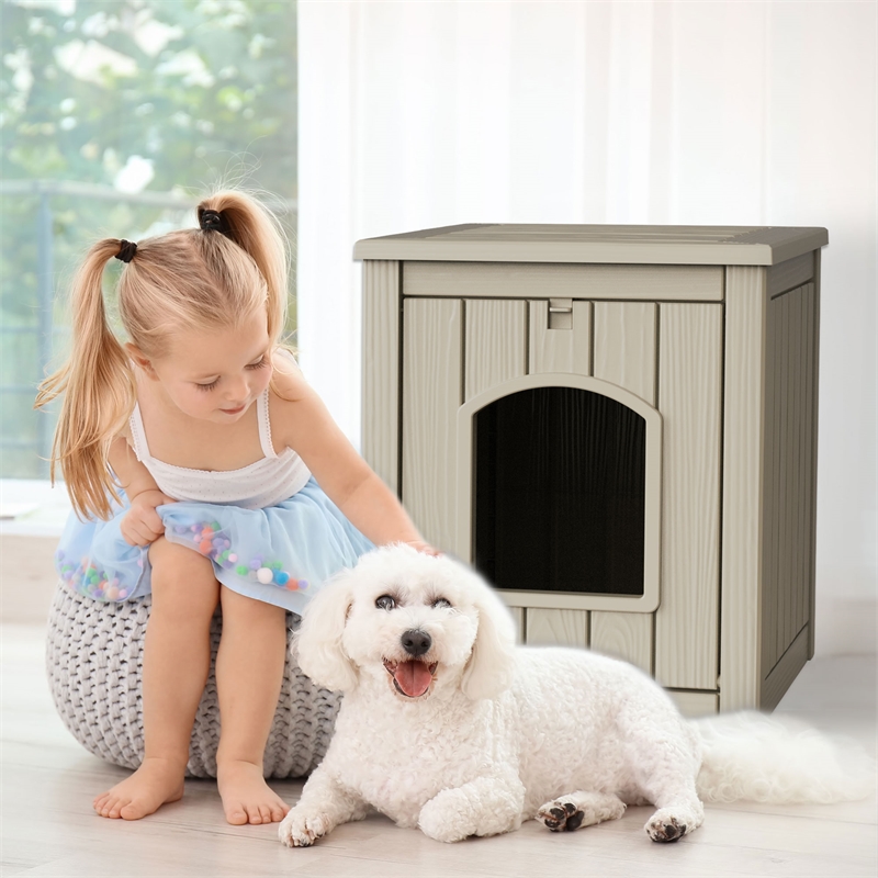 Afuera Living Contemporary Outdoor PP Pet House for Small to Medium Pets